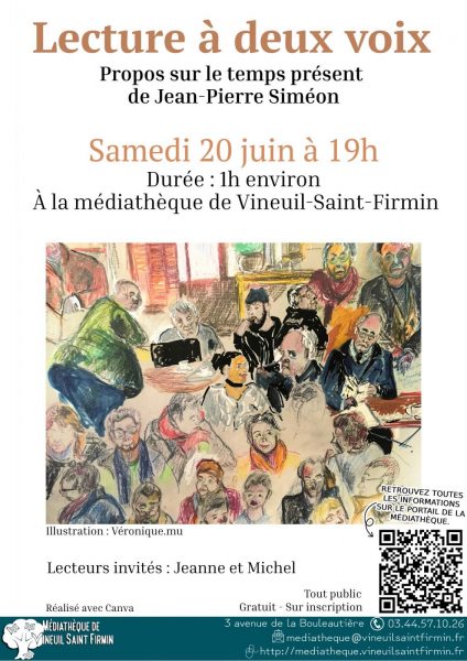 Lectures à deux voix au Centre Communal de Vineuil-Saint-Firmin