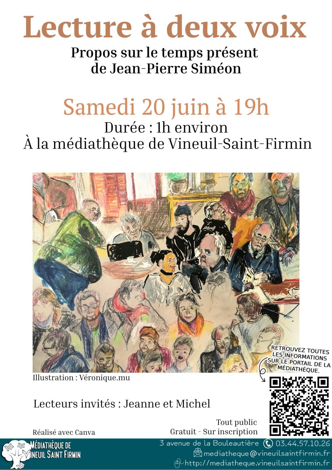 Lectures à deux voix au Centre Communal de Vineuil-Saint-Firmin