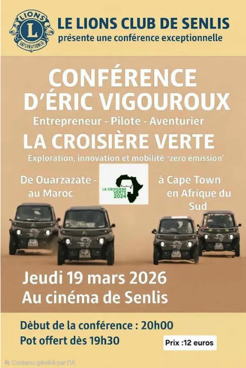 Conférence sur La Croisière Verte au Cinéma de Senlis