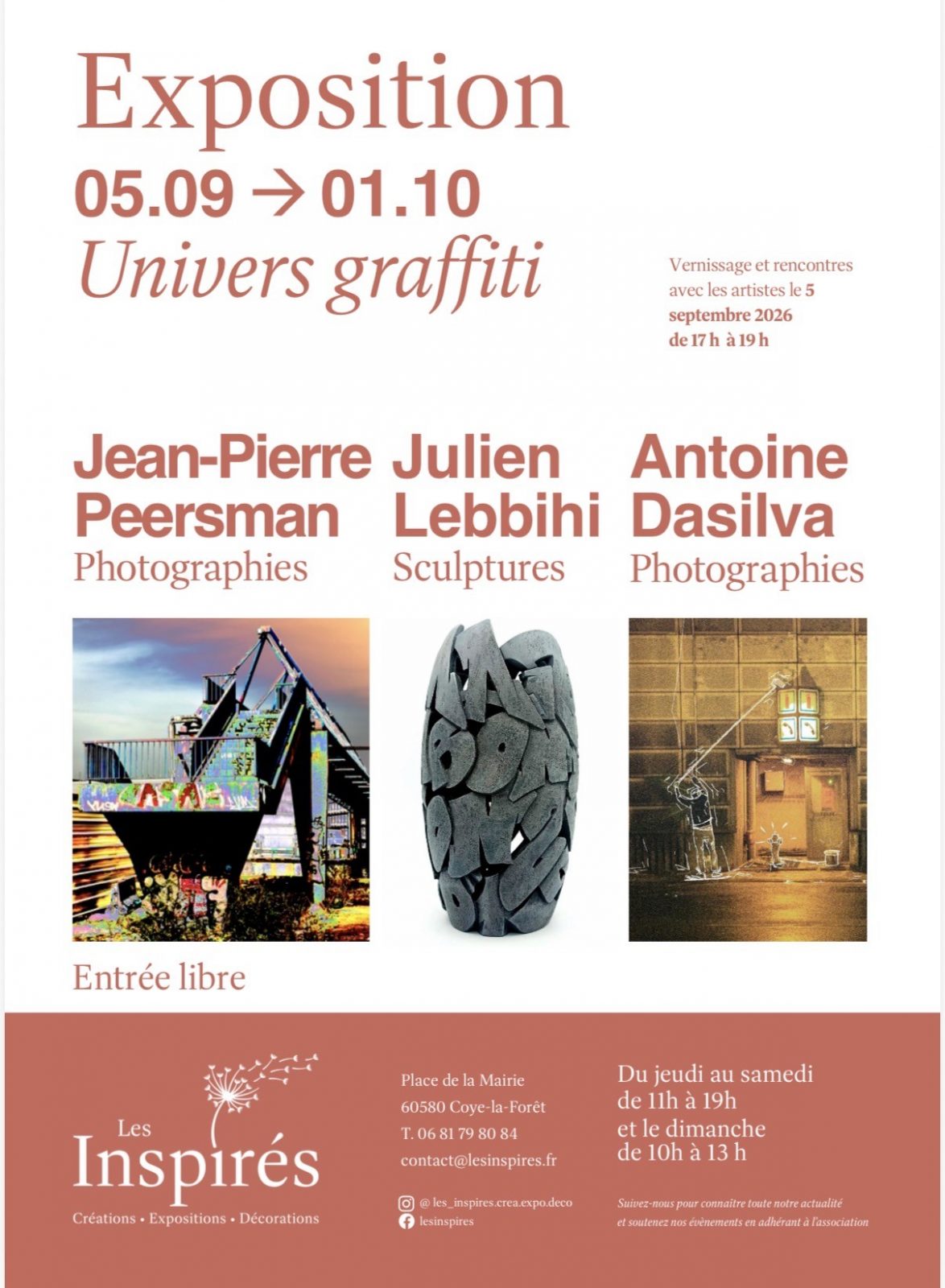Exposition – « Graffiti : de la rue à la matière » à Coye-la-Forêt