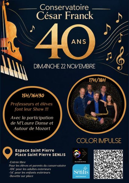Concert – Anniversaire des 40 ans du Conservatoire César Franck à Senlis
