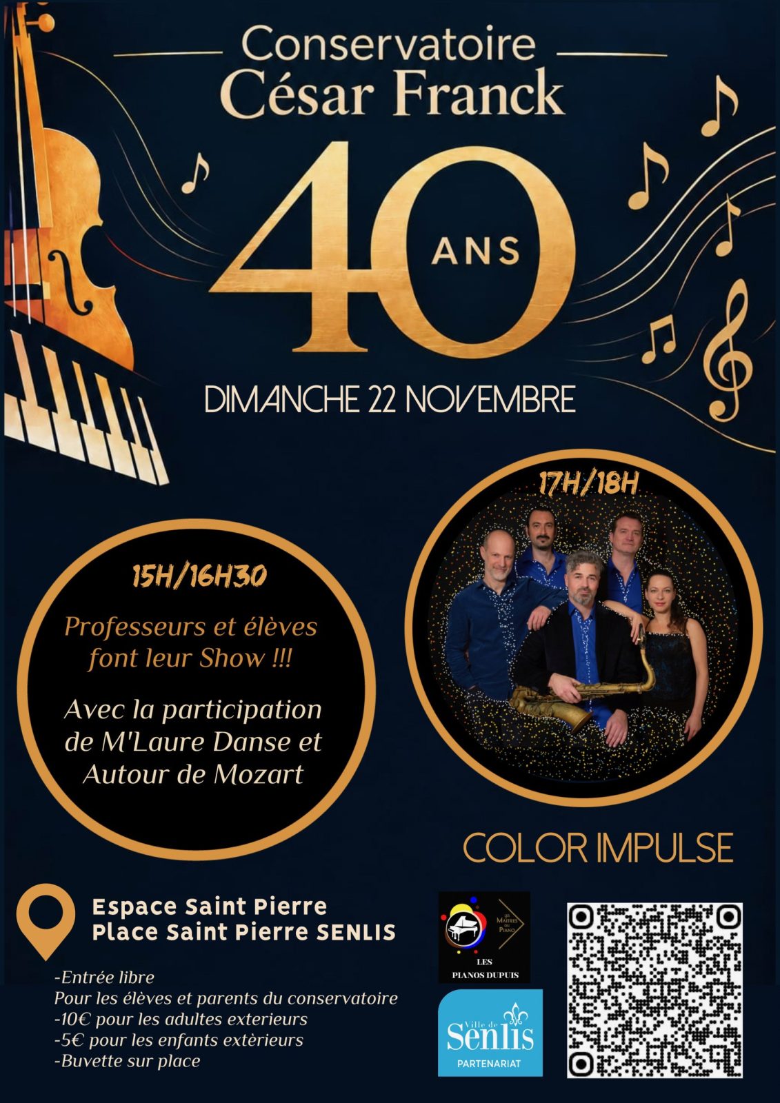 Concert – Anniversaire des 40 ans du Conservatoire César Franck à Senlis
