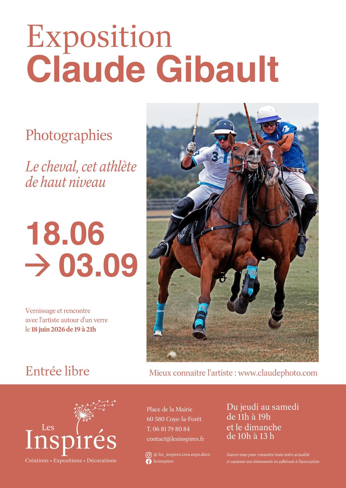Exposition « Le cheval, cet athlète de haut niveau » par Claude Gibault à Coye-la-Forêt