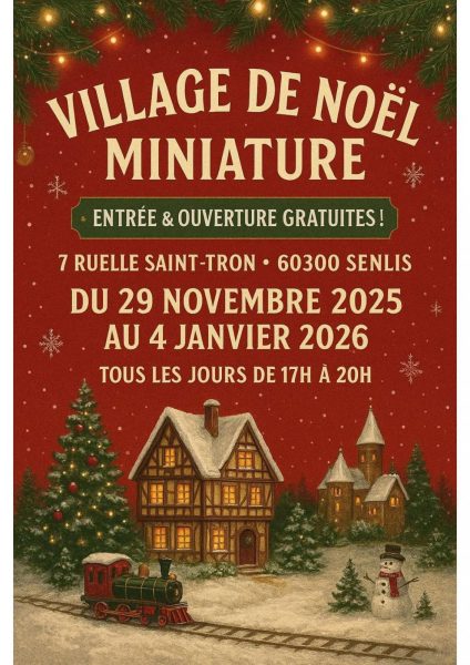 Village de Noël miniature à Senlis