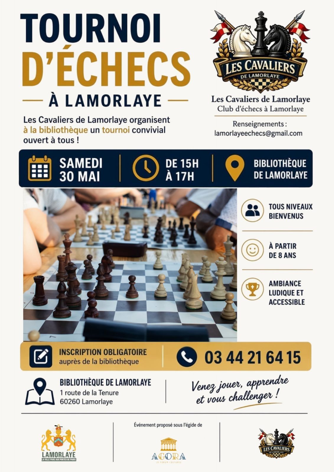 Tournoi d&rsquo;échecs à Lamorlaye