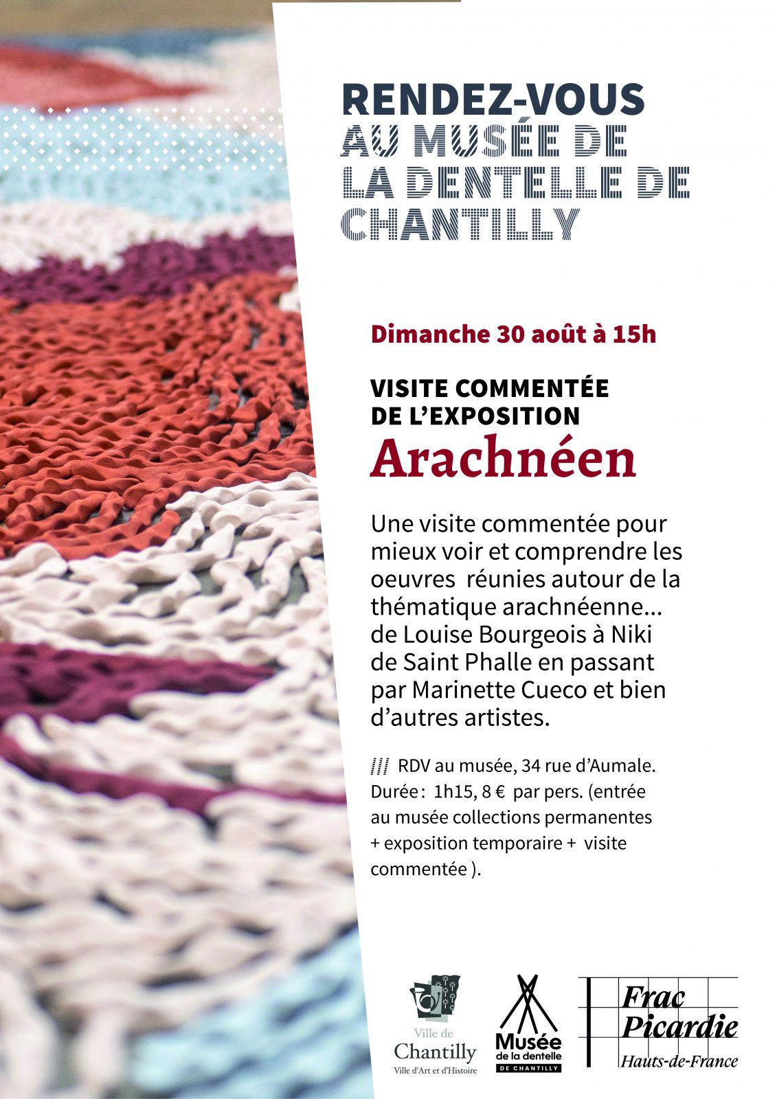 Visites commentées de l&rsquo;exposition « Arachnéen » au Musée de la Dentelle de Chantilly