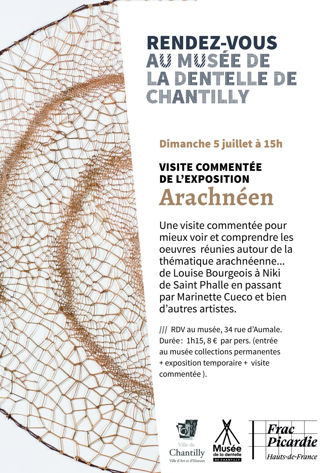 Visites commentées de l&rsquo;exposition « Arachnéen » au Musée de la Dentelle de Chantilly