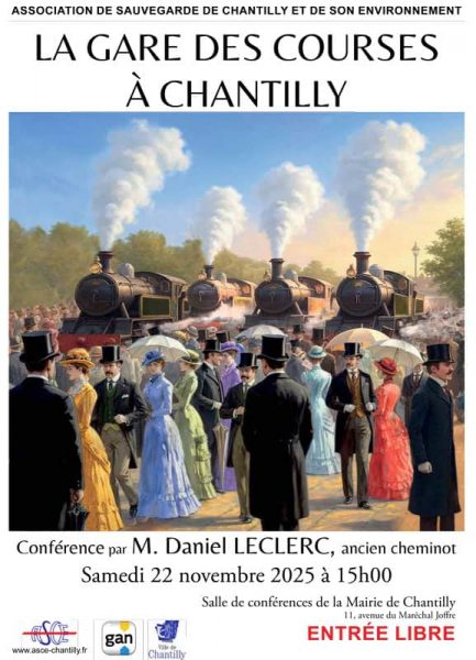 Conférence « La Gare des courses à Chantilly » à la mairie de Chantilly