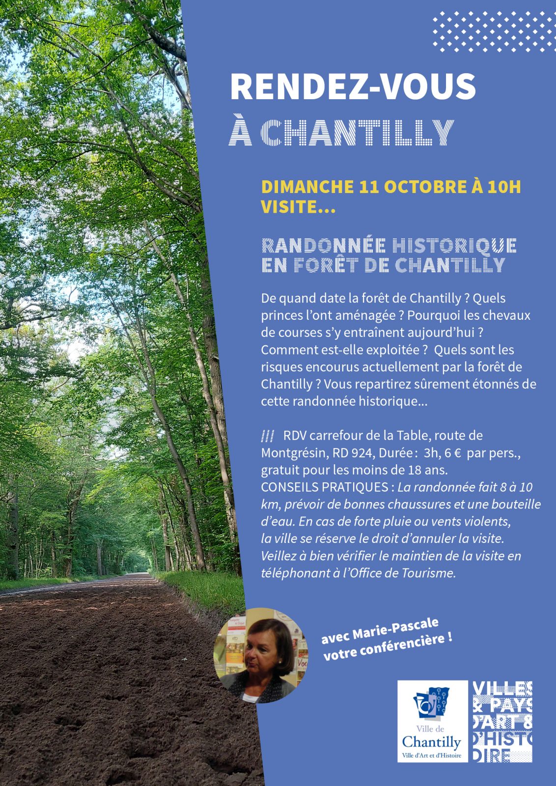 Randonnée historique en forêt de Chantilly