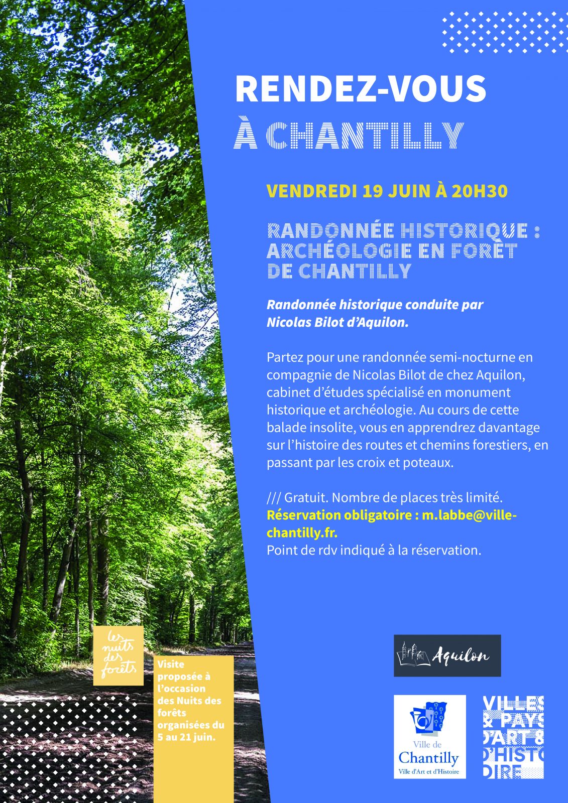 Nuit des Forêts – Randonnée historique sur le thème de l&rsquo;archéologie en forêt de Chantilly