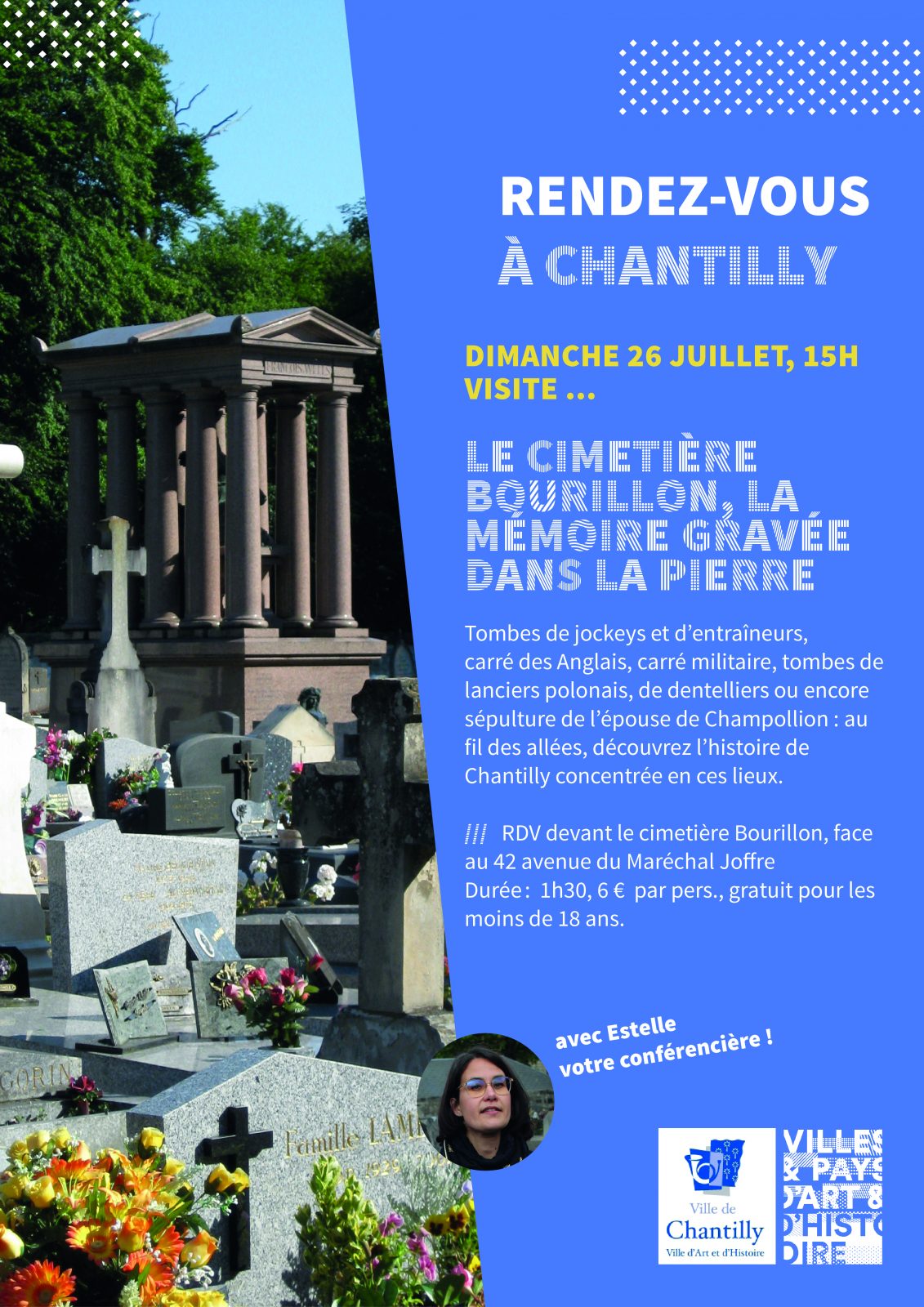 Visite guidée « Le cimétière Bourillon, lieu de mémoire » à Chantilly