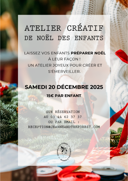 Atelier créatif de Noël des enfants au château Jeanne & the Forest