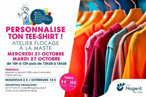 Activité manuelle | Atelier flocage: Personnalise ton tee-shirt