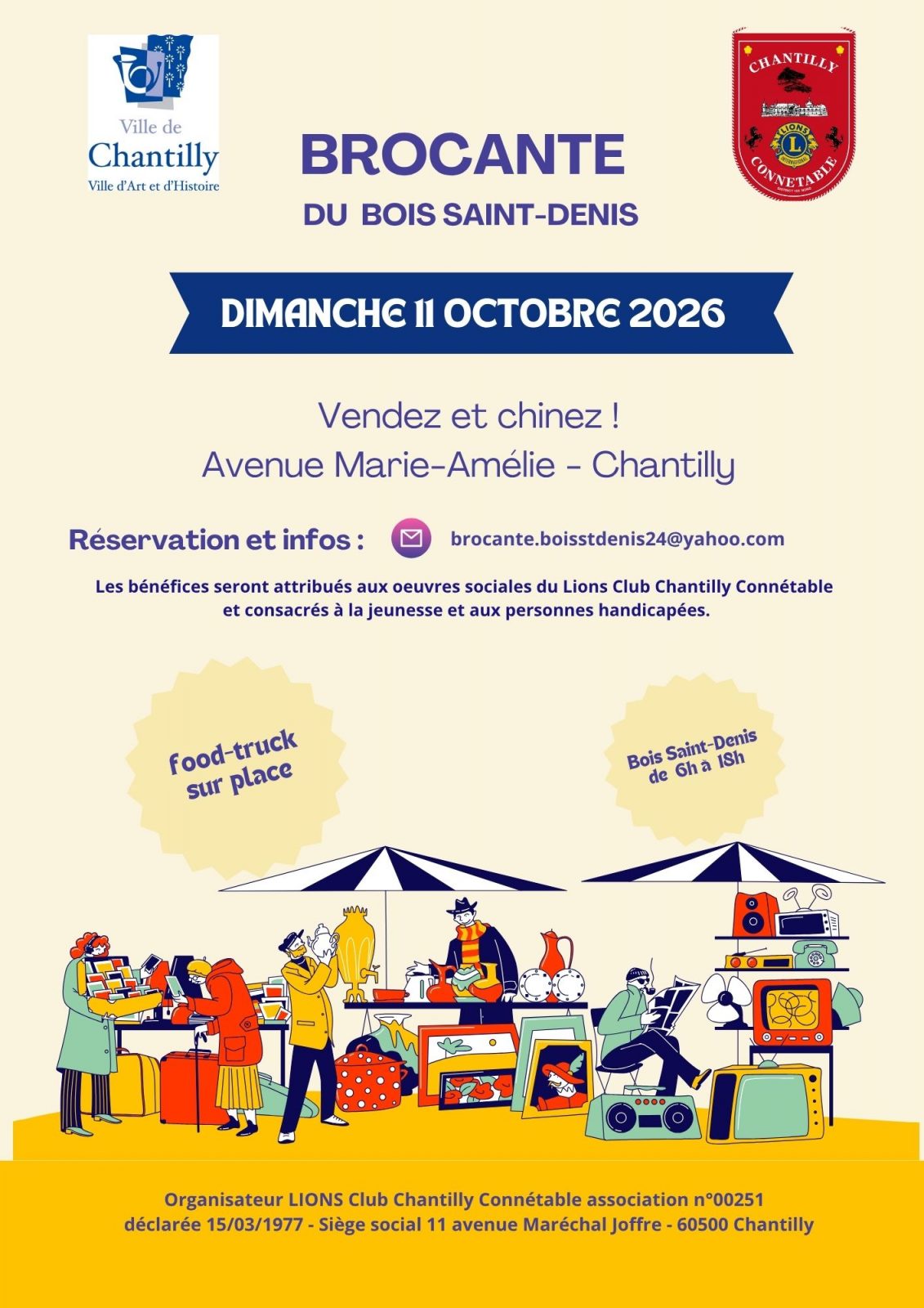 Brocante du Bois-Saint-Denis à Chantilly