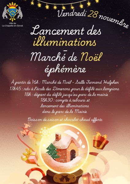 Marché de Noël et lancement des illuminations de la Chapelle-en-Serval