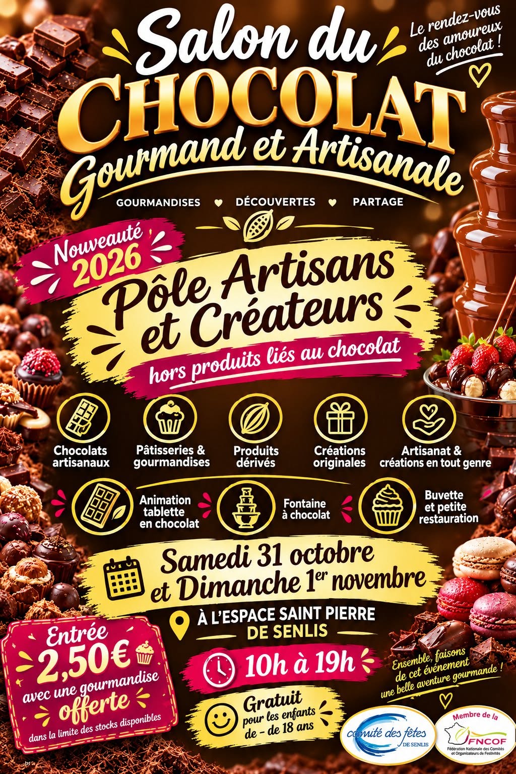Feria del chocolate, los manjares y los productos locales en Senlis