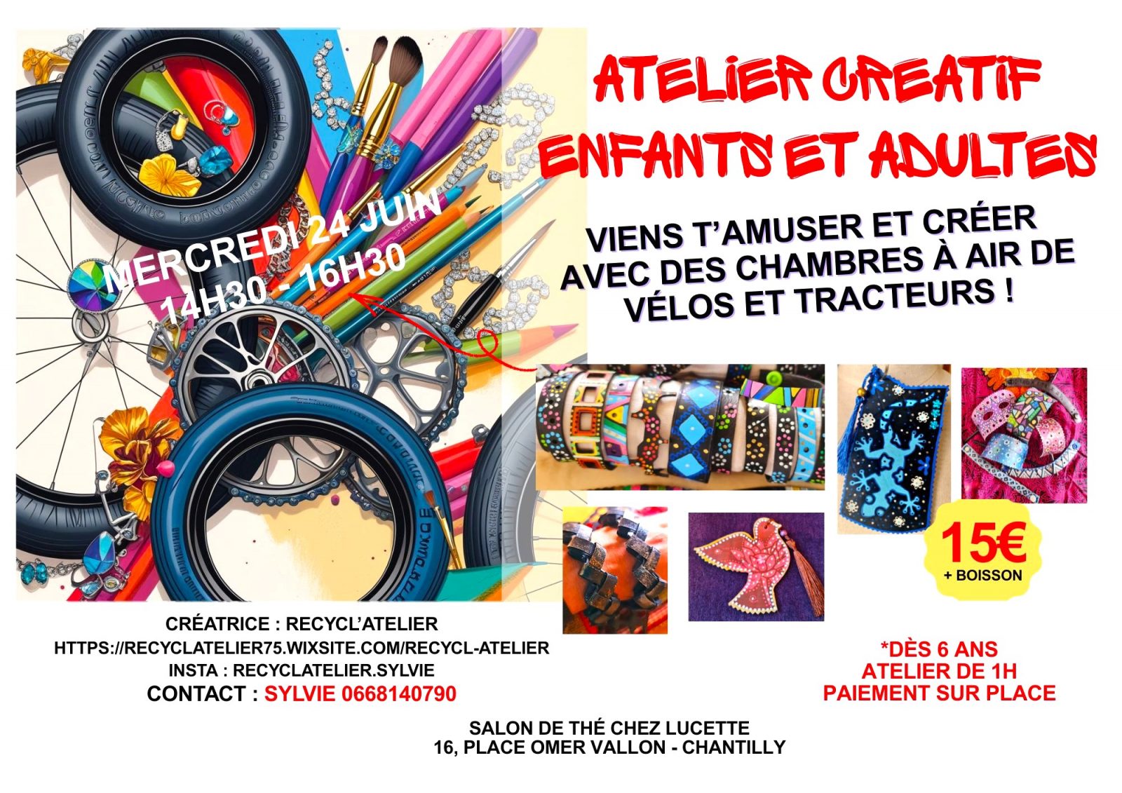 Atelier Créatif « Recycl&rsquo;atelier » chez Lucette à Chantilly