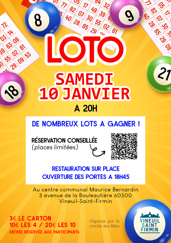 Grand Loto à Vineuil-Saint-Firmin