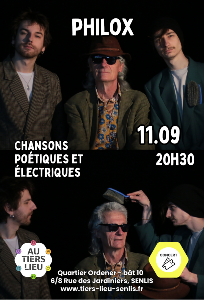 Concert « Philox – chansons poétiques et électriques » au Tiers-Lieu de Senlis