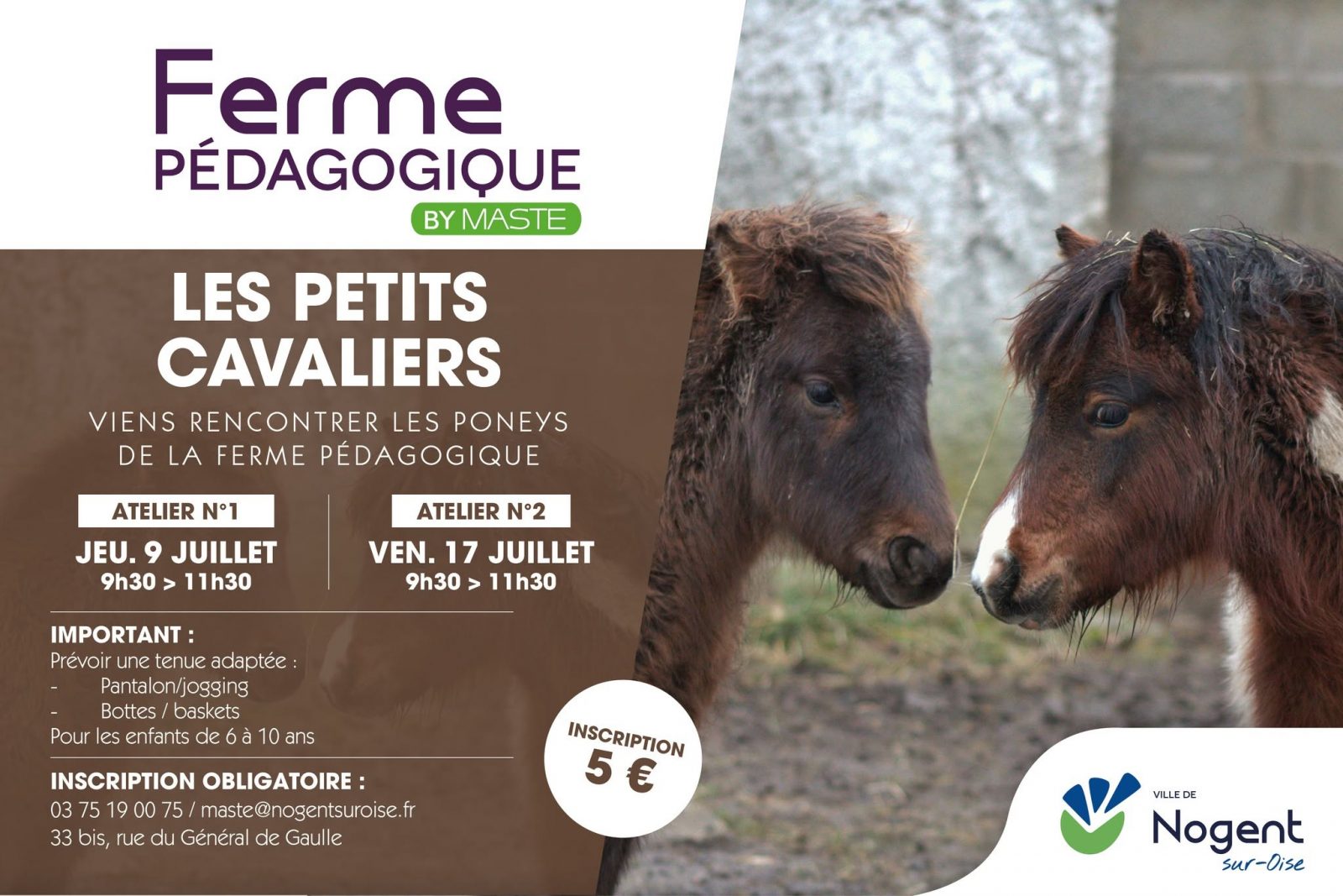 Ferme pédagogique de la MASTE – Ateliers ferme parent-enfant