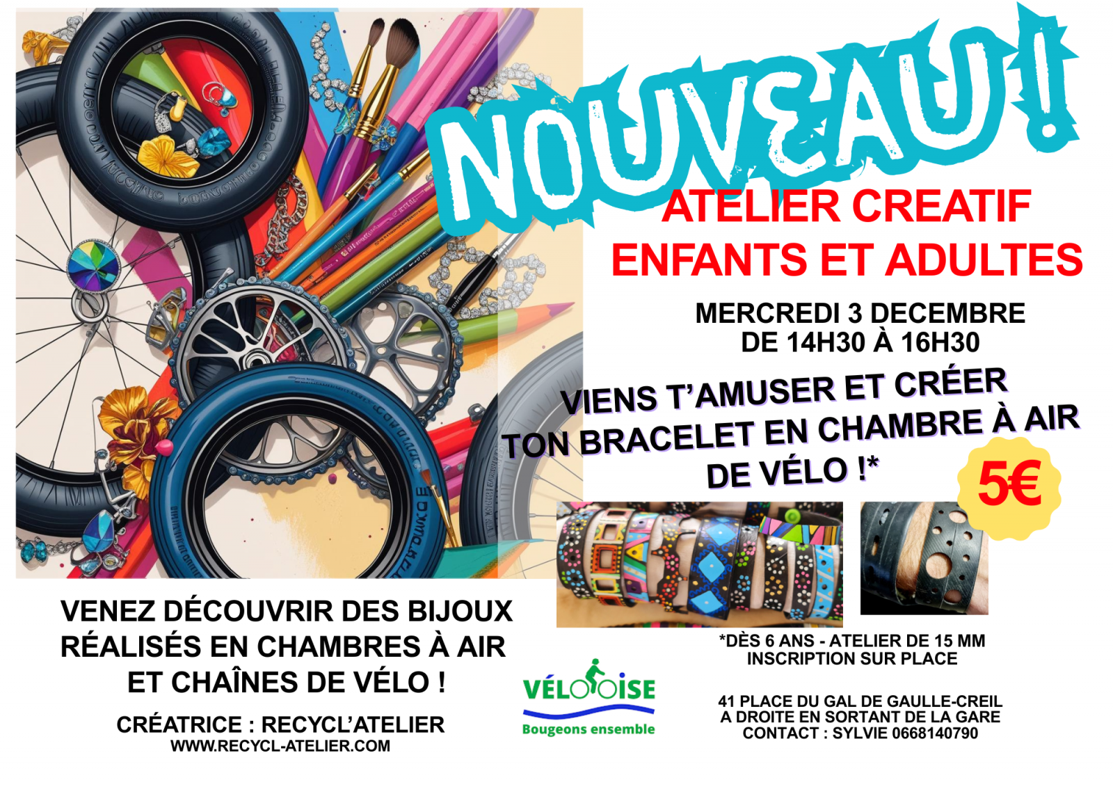 Loisirs créatifs | Atelier fabrication de bijou recylc’art