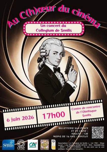 Concert du Collegium de Senlis « Au C(h)œur du cinéma » au Centre de Rencontre de l’Obélisque de Senlis