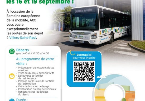 Semaine européenne de la mobilité | Visitez les coulisses du réseau de bus AXO